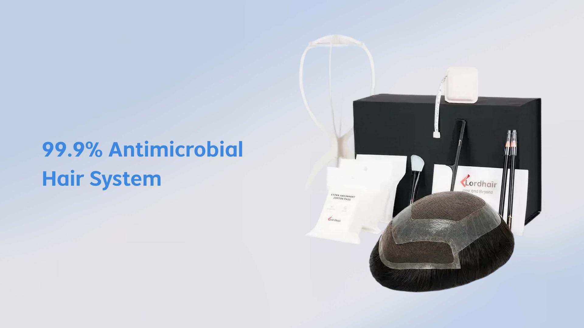 Upgraded Antimicrobial ZyroSen Hairpiece Essentials for New Users - Quick Clip-on, Instant Fit