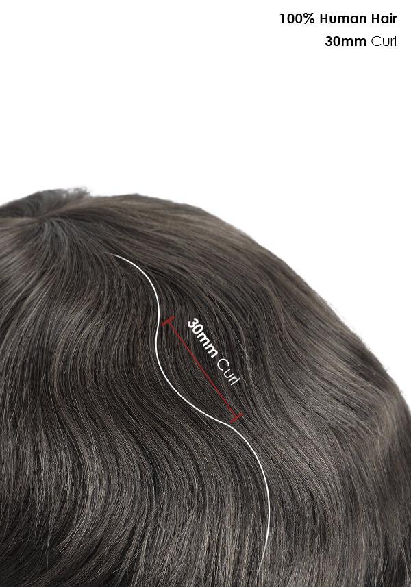 Men’s Clip Hair System with Lace Front and Skin Perimeter