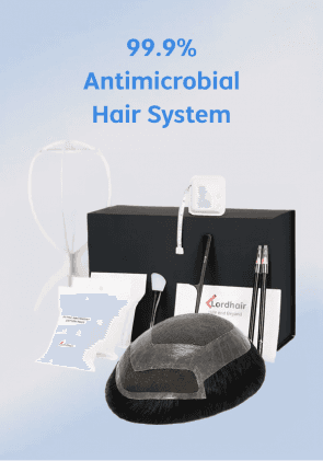 Upgraded Antimicrobial ZyroSen Hairpiece Essentials for New Users - Quick Clip-on, Instant Fit