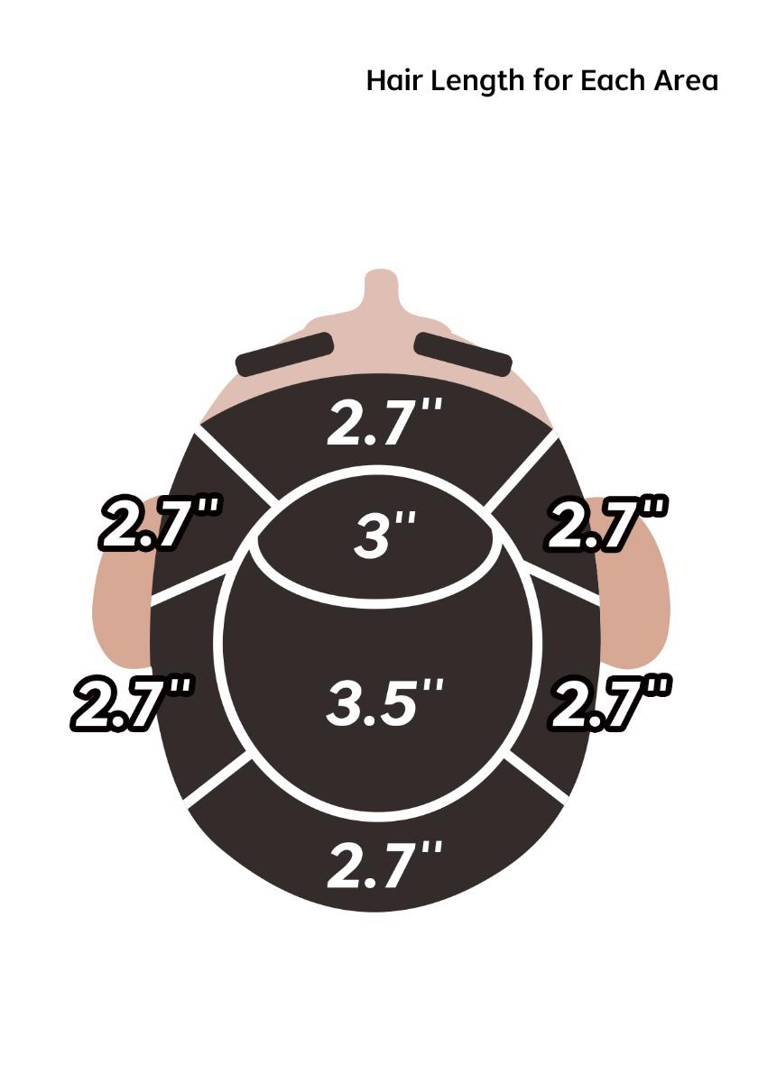 hair length for each area