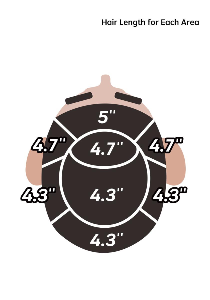 hair length for each area