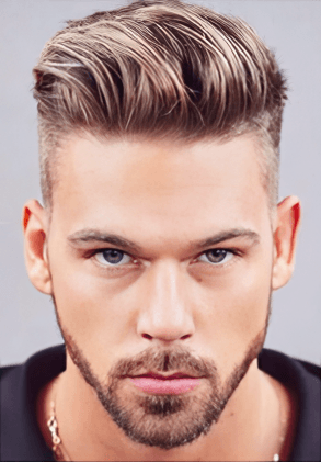 LD0052 | Pre-Cut Hairpiece with Highlighted Slicked Back Hairstyle