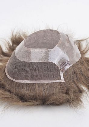 Vigor-C | Hair Patch Clip System with a Lace Front and a Fine Mono Top with Thin Skin