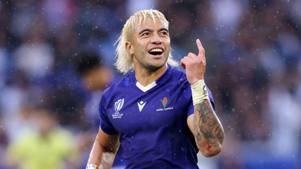 Jonathan Taumateine with his blonde mullet at France 2023