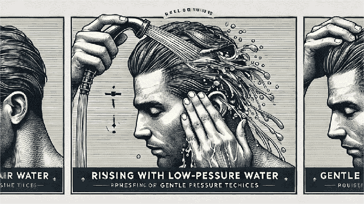 Rinsing with Low-Pressure Water when washing toupee