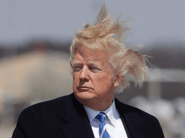 Trump Hair-raising moment