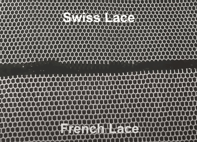 Swiss lace & French lace